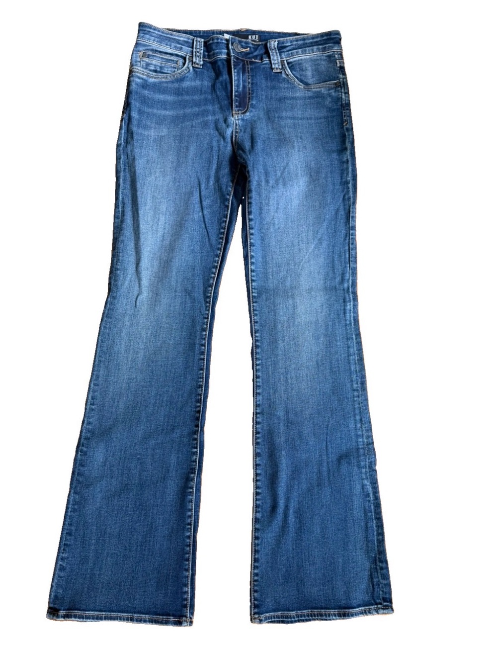 KUT from the Kloth Womens Natalie Bootcut Jeans medium Wash Denim Size 10